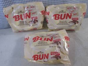 lot 274 image: (B-3) 3 Bags Pearsons Bun Bite Size Variety Maple Vanilla 9oz Best by Feb 2024