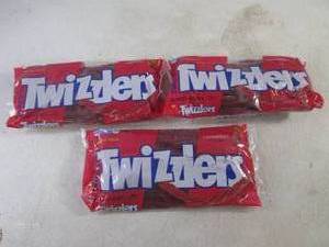 lot 280 image: (B-1) 3 Packages Strawberry Twizzler Twists 16oz Past Date
