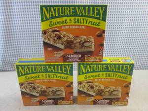 lot 288 image: (B-2) 3 Boxes of Nature Valley Dark Almond Chewy Granola Bars Best by Feb 2024