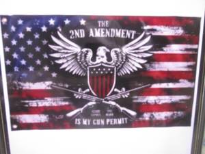 lot 310 image: (H-1) 3 tf x 5 ft The 2nd Amendment Is My Gun Permit Flag - New