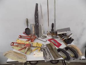 lot 41 image: Tools - Sheet Rock, Tile, Brick, Mixers, Caulking guns