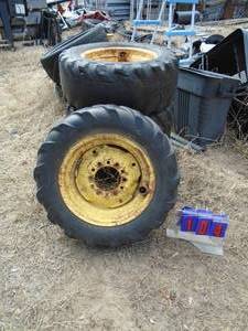 Qty of 4 skid steer tires. 3 are filled. As shown.
