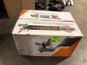 RIDGID 18V Brushless Cordless 7-14 in. Dual Bevel Sliding Miter Saw (Tool Only)    Customer Returns See Pictures