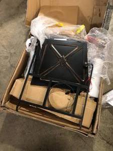 Hampton Bay Crossridge 50,000 BTU Antique Bronze Gas Fire Pit Table  Customer Returns See Pictures