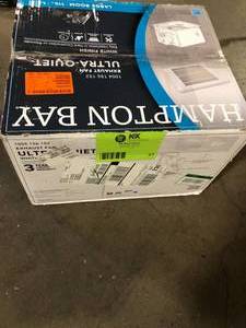 Hampton Bay 110 CFM Ceiling Mount Room Side Installation Quick Connect Bathroom Exhaust Fan  Customer Returns See Pictures