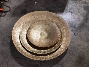 Metal Gold Large Metallic Disk Plate Wall Decor (Set of 3) by Litton Lane  Customer Returns See Pictures