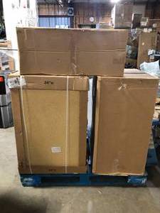 Lot of Assorted Kitchen Cabinets Various Models Sizes and Conditions   Customer Returns See Pictures