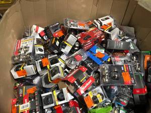 Gaylord of Assorted Door Locks and Handles Various Models and Conditions  Customer Returns See Pictures