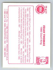 lot 25 image: 1986 Star Isiah Thomas #28 Rare Vintage Basketball Card
