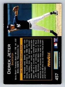 lot 30 image: Derek Jeter RC 1993 Pinnacle #457 Rookie Baseball Card
