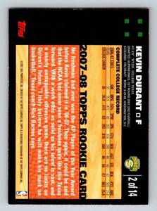 lot 33 image: Kevin Durant RC 2007 Topps 50th Anniversary Insert #2 Rookie Basketball Card