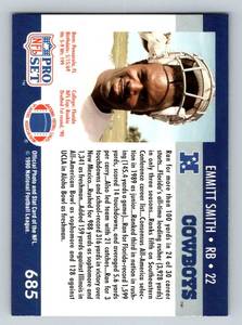 lot 50 image: Emmitt Smith RC 1990 Pro Set #685 Rookie Football Card