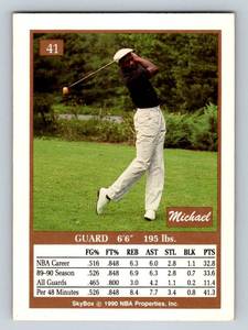 lot 68 image: Michael Jordan 1990 NBA Skybox #41 Basketball Card