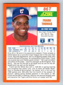 lot 69 image: Frank Thomas RC 1990 Score Update #86T Rookie Baseball Card