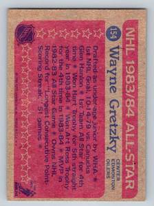 lot 37A image: Wayne Gretzky 1984 Topps #154 All-Star Vintage Hockey Card