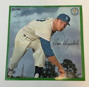 lot 175 image: Don Drysdale 1964 Auravision Record Card Vintage Baseball