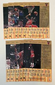 lot 185 image: Michael Jordan 1998 Upper Deck Gatorade Jumbo Set, 10 of 12, Basketball Cards