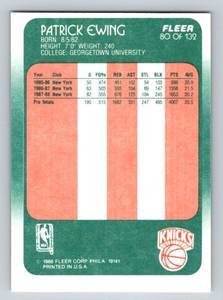 lot 162A image: Patrick Ewing 1989-90 Fleer #80 Vintage Basketball Card