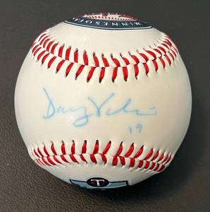 lot 219 image: Danny Valencia Signed Baseball - Minnesota Twins 2010 Target Field Inaugural Season Ball