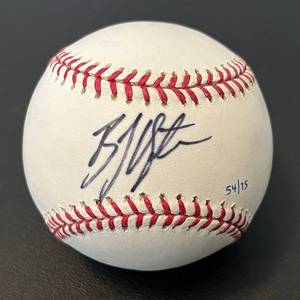 lot 221 image: B.J. Upton Signed Baseball With COA, numbered 5475, Rawlings OMLB Selig Ball