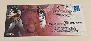 lot 190A image: Kirby Puckett Hall of Fame Induction Day Commemorative Envelope Stamped, Minnesota Twins Baseball