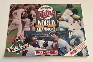 lot 193A image: 1987 World Series Champions Calendar - Minnesota Twins Baseball