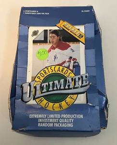 lot 80A image: 1991 Ultimate Hockey Sportscards Pack Box - 29 Packs of Hockey Cards