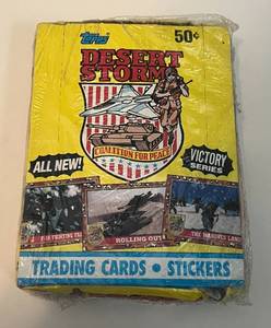 lot 84A image: Desert Storm Topps Factory Sealed 1991 Pack Box