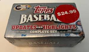 lot 86A image: 2005 Topps Baseball Updates and Highlights 330 Card Complete Set - Factory Sealed Cards