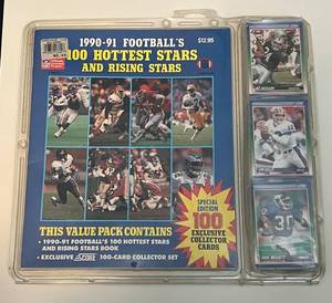 lot 92A image: 1990-91 Score Footballs 100 Hottest Stars and Rising Stars - Factory Sealed Football Cards