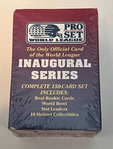 lot 94A image: 1991 Pro Ser World League Inaugural Season Complete Set - Factory Sealed Football Cards