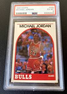 lot 18B image: Michael Jordan PSA 6 1989 Hoops #200 Basketball Card