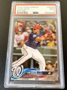 lot 19B image: Juan Soto PSA 9 Mint RC 2018 Topps Update #US300 Baseball Card