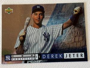lot 40 image: Derek Jeter RC 1994 Upper Deck Top Prospects #550 Rookie Baseball Card