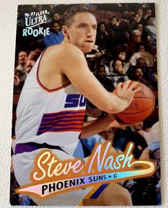 lot 46A image: Steve Nash RC 1996-97 Fleer Ultra #87 Rookie Basketball Card