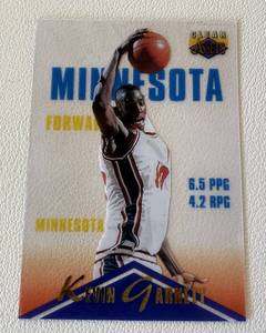 lot 47B image: Kevin Garnett RC 1996 Classic Clear Assets #10 Rookie Minnesota Timberwolves Basketball Card