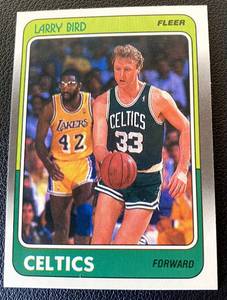 lot 60A image: Larry Bird 1988-89 Fleer #9 Vintage Basketball Card