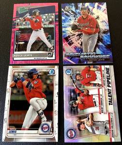 lot 74 image: Royce Lewis 4 RC Lot Minnesota Twins Rookie Baseball Cards