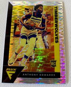 lot 120 image: Anthony Edwards RC 2020-21 Flux Prizm #202 Rookie Minnesota Timberwolves Basketball Card