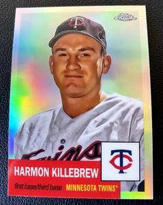 lot 133 image: Harmon Killebrew Refractor 2022 Topps Chrome #459 Minnesota Twins Baseball Card
