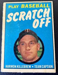lot 150A image: Harmon Killebrew 1970 Topps Scratch-Off Vintage Baseball Card