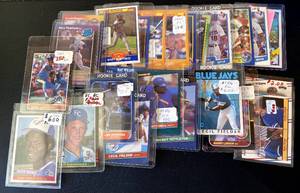 lot 170A image: 1980s and 1990s 23 Baseball Card Rookie Lot - Many Stars