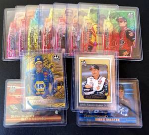 lot 177A image: NASCAR 12 Card Lot - Diecut and Inserts - 2003 Press Pass Stealth, Dale Earnhardt Gordon, Harvick, Burton, Martin and more