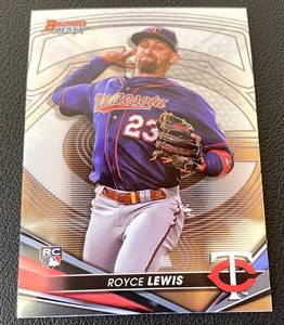 lot 55B image: Royce Lewis RC 2022 Bowmans Best #65 Minnesota Twins Rookie Baseball Card