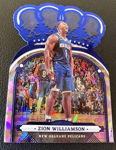 lot 59B image: Zion Williamson 99 Die Cut 2022-23 Crown Royale #42, numbered 6699, Basketball Card