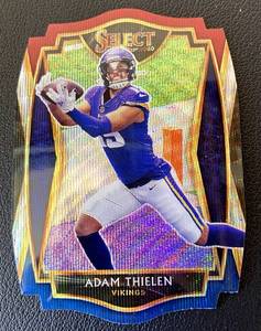lot 69B image: Adam Thielen Die Cut Wave 2020 Select Premier Level #112 Minnesota Vikings Football Card