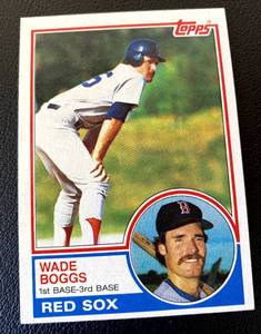 lot 70B image: Wade Boggs RC 1983 Topps #498 Rookie Vintage Baseball Card