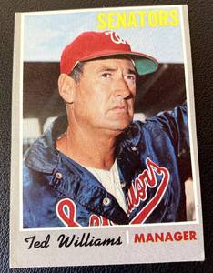 lot 72B image: Ted Williams 1970 Topps #211 Vintage Baseball Card