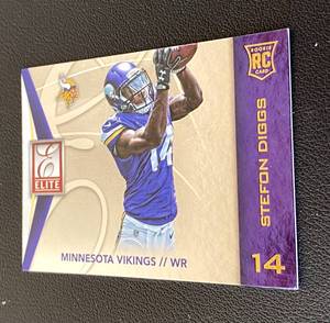 lot 73B image: Stefon Diggs RC 2015 Donruss Elite #43 Rookie Minnesota Vikings Football Card