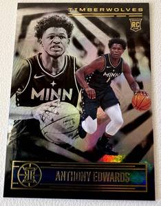 lot 75B image: Anthony Edwards RC 2020-21 Illusions #152 Rookie Minnesota Timberwolves Basketball Card